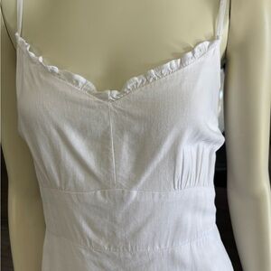Abercrombie & Fitch, White Ruffle Hem Dress.